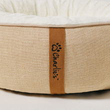 Camden Cotton & Jute Round Dog Bed